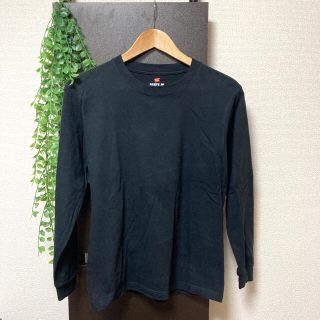 ヘインズ(Hanes)のHanes  ヘインズ   BEEFY-T  長袖　ブラック　Sサイズ(Tシャツ/カットソー(七分/長袖))