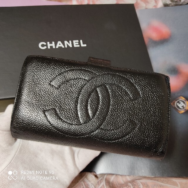 CHANEL シャネル キャビアスキン ガマ口 長財布CHANEL