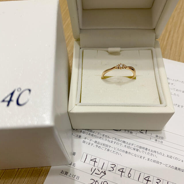 4℃(ヨンドシー)のEAUDOUCE 4℃ K10PGダイヤモンドリング レディースのアクセサリー(リング(指輪))の商品写真