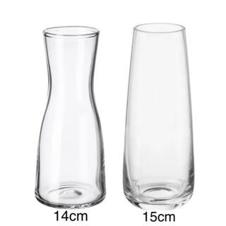 イケア(IKEA)のイケア　花瓶　フラワーベース　フラワーポット　シリンダー　金魚鉢　水鉢　ガラス(花瓶)