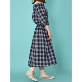 ダブルクローゼット(w closet)の半袖ワンピース　チェック(ロングワンピース/マキシワンピース)