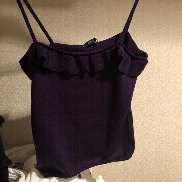 Ralph Lauren(ラルフローレン)のRalph Lauren frill camisole💜 レディースのトップス(キャミソール)の商品写真