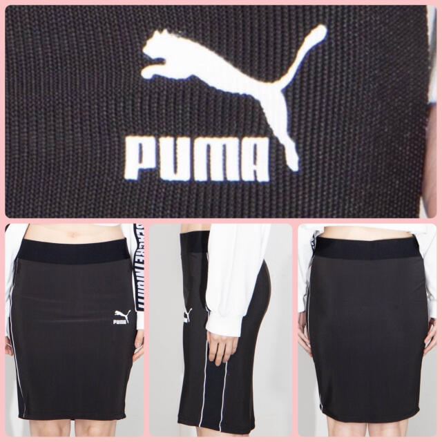 PUMA(プーマ)のWEGO プーマ リブスカート 黒 M レディースのスカート(ミニスカート)の商品写真