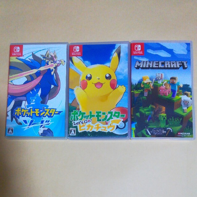 Nintendo Switch 人気ソフトセット ポケモンソード Let Sgo ピカチュウ マインクラフトの通販 By ウサ公 S Shop ニンテンドースイッチならラクマ Nintendo Switch 人気ソフトセット ポケモンソード Let Sgo ピカチュウ マインクラフトの通販 By ウサ公 S Shop ニンテンドースイッチならラクマ