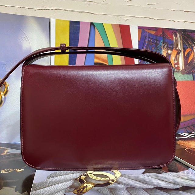 celine - 希少 VINTAGE OLD CELINE ショルダーバッグ ブラゾン金具の