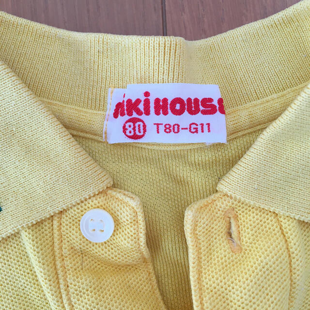 mikihouse(ミキハウス)の半袖ポロシャツ80size キッズ/ベビー/マタニティのベビー服(~85cm)(シャツ/カットソー)の商品写真