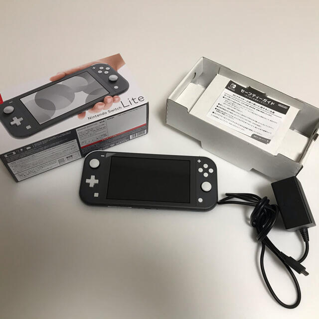 箱と充電器状態【美品】Nintendo Switch LITE グレー