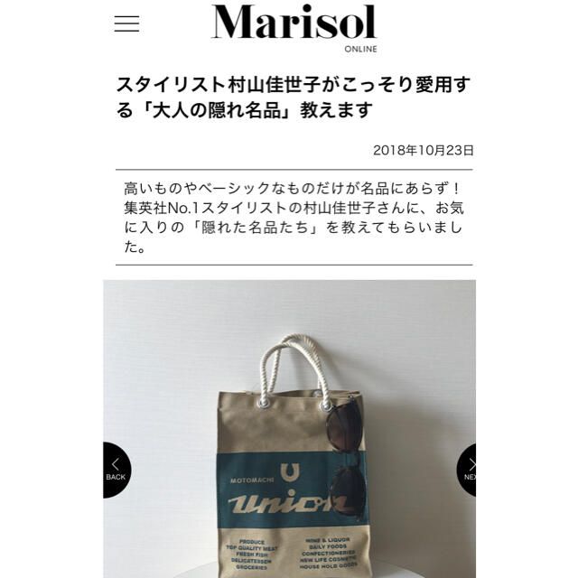 UNION BAG ユニオンエコバッグ  大 小 セット 2