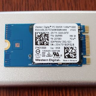 WDC SN520 M.2 SSD 2242 NVMe 128GB ほぼ新品(PCパーツ)