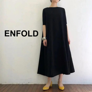 ENFOLD - ENFOLD(エンフォルド)ミラノリブワンピースの通販 by ...