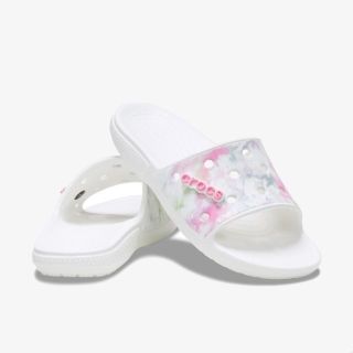 クロックス(crocs)の27cm クロックス クラシック ブリーチ ダイ スライド ホワイト マルチ(サンダル)