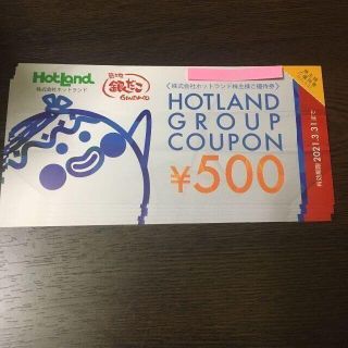 【クーポン消化】築地銀だこ　ホットランド株主優待　500円分(500円×1枚)　(フード/ドリンク券)