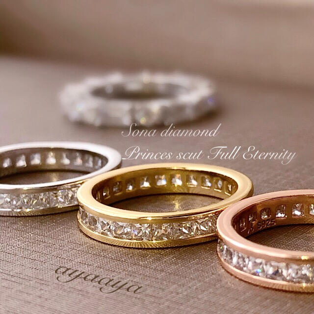 SONAダイヤモンド プリンセスカット フルエタニティ レディースのアクセサリー(リング(指輪))の商品写真