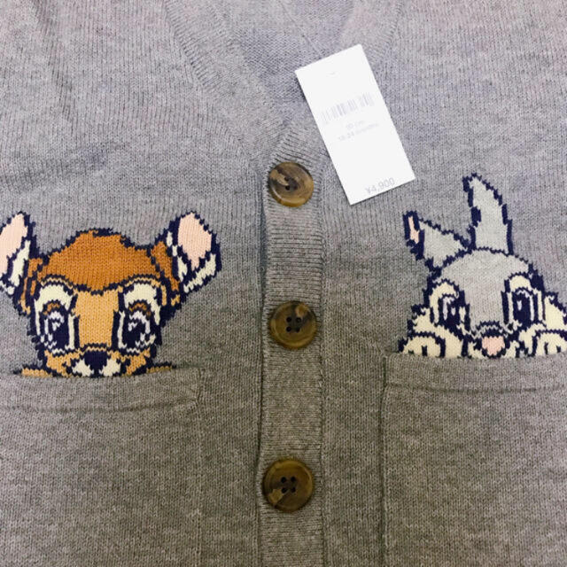 GAP Kids(ギャップキッズ)の新品 未使用 タグ付き　Disney × Gap  Bambi カーディガン キッズ/ベビー/マタニティのキッズ服男の子用(90cm~)(カーディガン)の商品写真