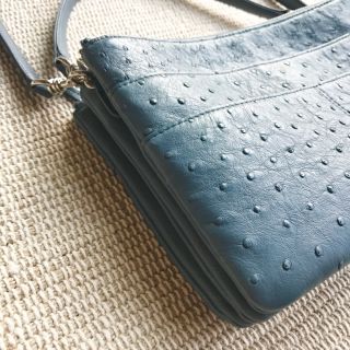 美品☆ロダニア 本革 オーストリッチ 2way ショルダーバッグ ハンドバッグ