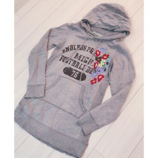 ラブガールズマーケット(LOVE GIRLS MARKET)の♡LOVE GIRLS MARKET♡  クラッシュ加工 パーカー(パーカー)