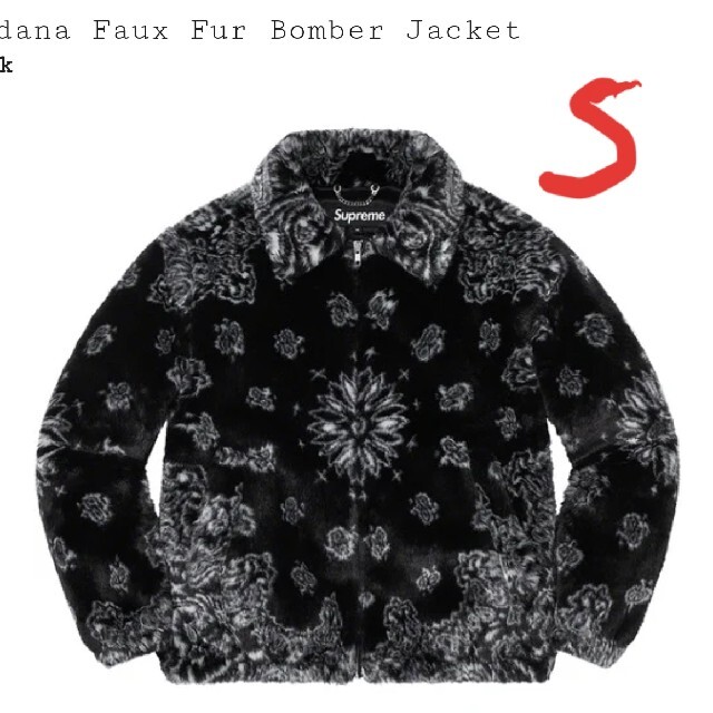 Bandana Faux Fur Bomber JacketBlackSIZE