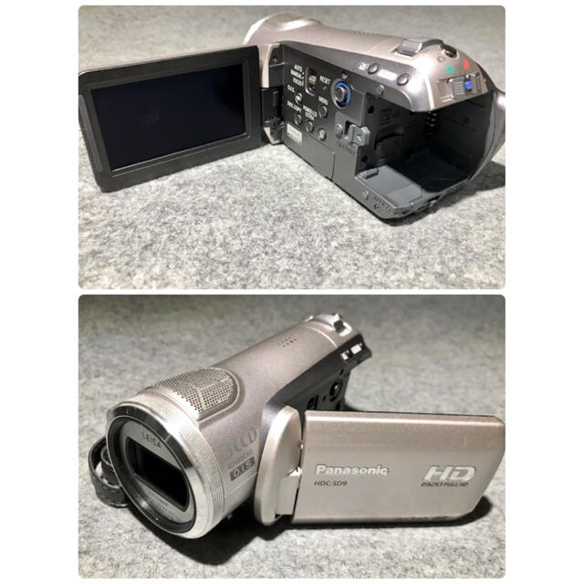 SONY(ソニー)の送料無料　Panasonic ビデオカメラ　hdc-sd9 バッテリー2個付き スマホ/家電/カメラのカメラ(ビデオカメラ)の商品写真