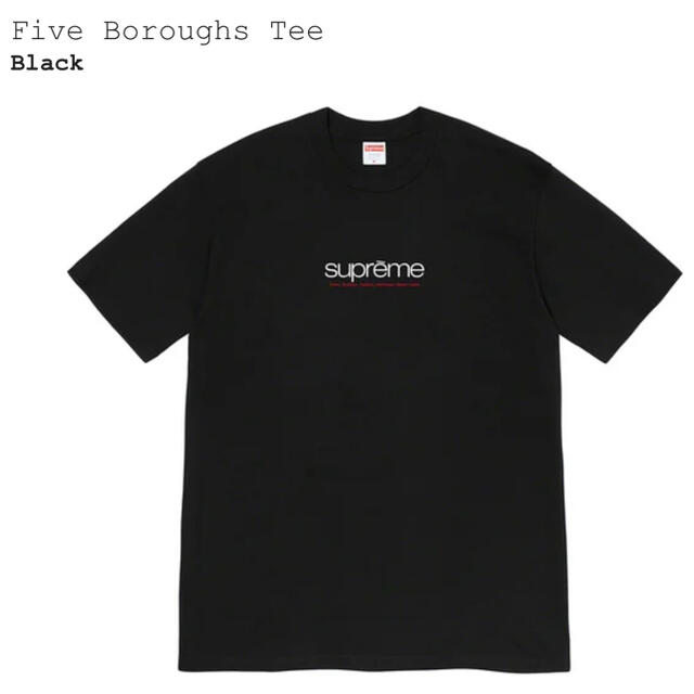 Supreme 2021SS Five Boroughs Tee Black