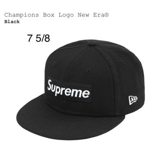 シュプリーム(Supreme)のSupreme Chanpions Box Logo New Era Black(キャップ)