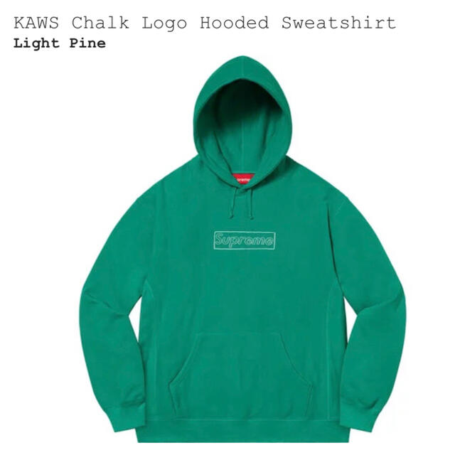 Supreme KAWS Chalk Logo Sweatshirt 緑 M