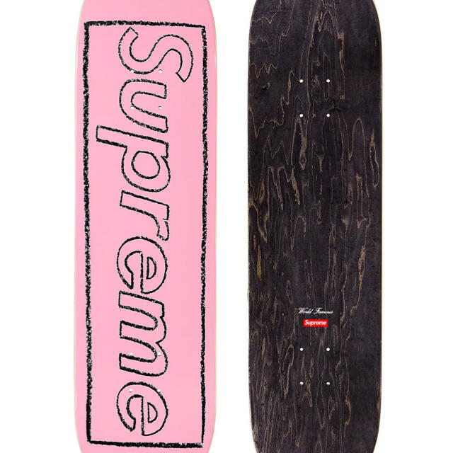 KAWS Chalk Logo skateboard pink