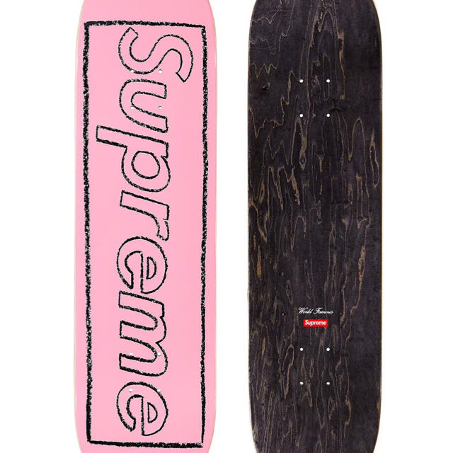 Supreme(シュプリーム)のKAWS Chalk Logo skateboard pink スポーツ/アウトドアのスポーツ/アウトドア その他(スケートボード)の商品写真