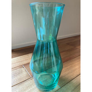 【マーマレード様専用】コペンハーゲン　カラフェ　花瓶　ターコイズブルー　緑(花瓶)