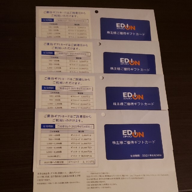 エディオン 株主優待カード 10,000円