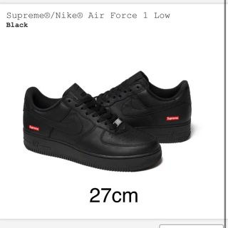 シュプリーム(Supreme)のsupreme nike air force 1 black 27cm us9(スニーカー)