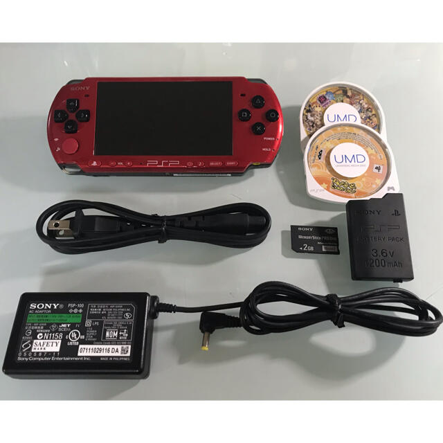 PSP3000 バリューパックブラック/レッド 本体ゲーム