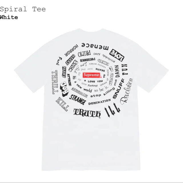 Supreme Spiral Tee white S 1