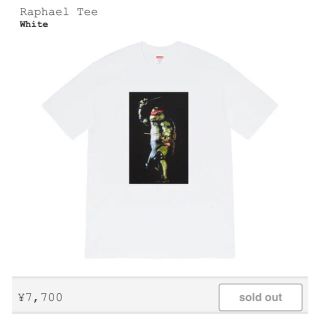 シュプリーム(Supreme)のsupreme 21ss 立ち上げ　ラファエル　tee XL 白(Tシャツ/カットソー(半袖/袖なし))