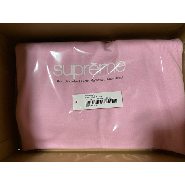 Supreme(シュプリーム)の【M】supreme Five Boroughs Tee Light Pink メンズのトップス(Tシャツ/カットソー(半袖/袖なし))の商品写真