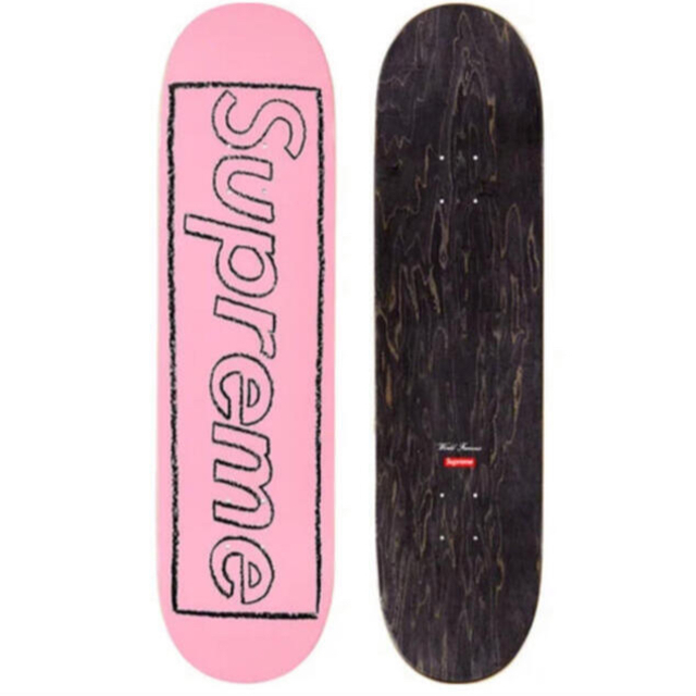 KAWS Chalk Logo skateboard pink