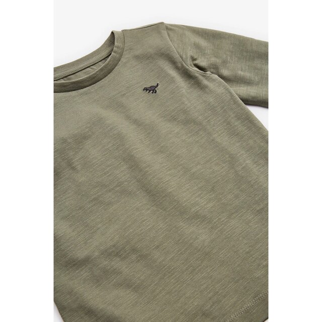 NEXT(ネクスト)のカーキグリーン 長袖プレーンTシャツ（3m-7y） キッズ/ベビー/マタニティのベビー服(~85cm)(シャツ/カットソー)の商品写真