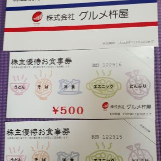 グルメ杵屋株主優待券　22枚(レストラン/食事券)