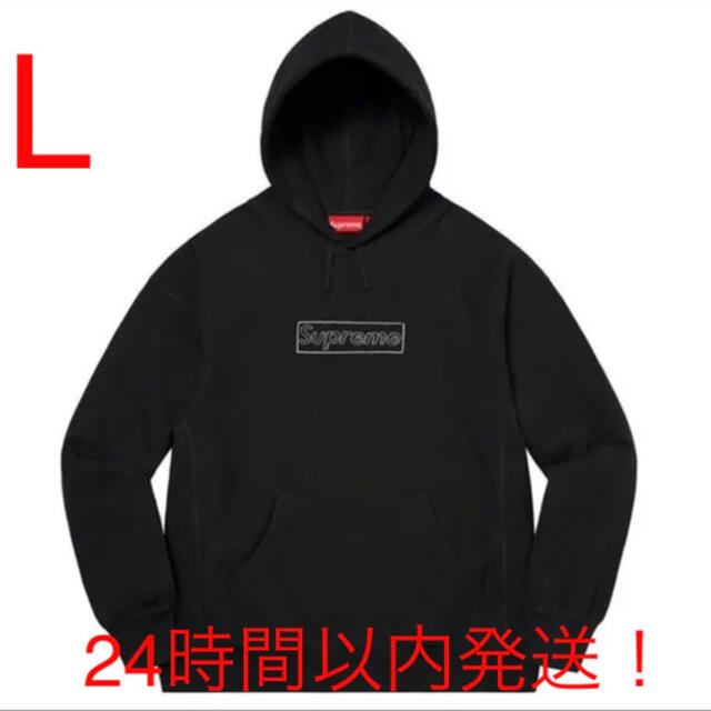 supremeKAWS Chalk Logo Hooded Sweat Lサイズ