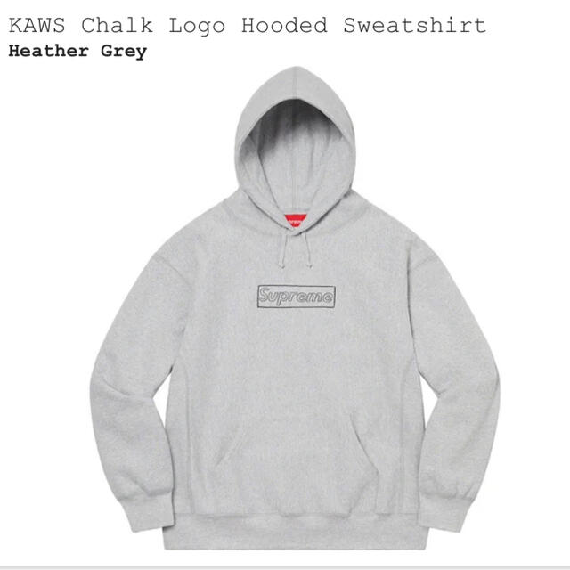 Supreme KAWS Chalk Logo Hooded L - パーカー