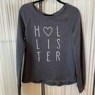 ホリスター(Hollister)のホリスター☆ロンＴ　トレーナー　グレー×シルバー　M(Tシャツ(長袖/七分))