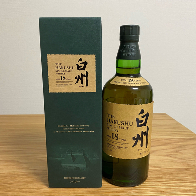 食品/飲料/酒サントリー白州18年 700ml 箱、マイレージ付き - ウイスキー