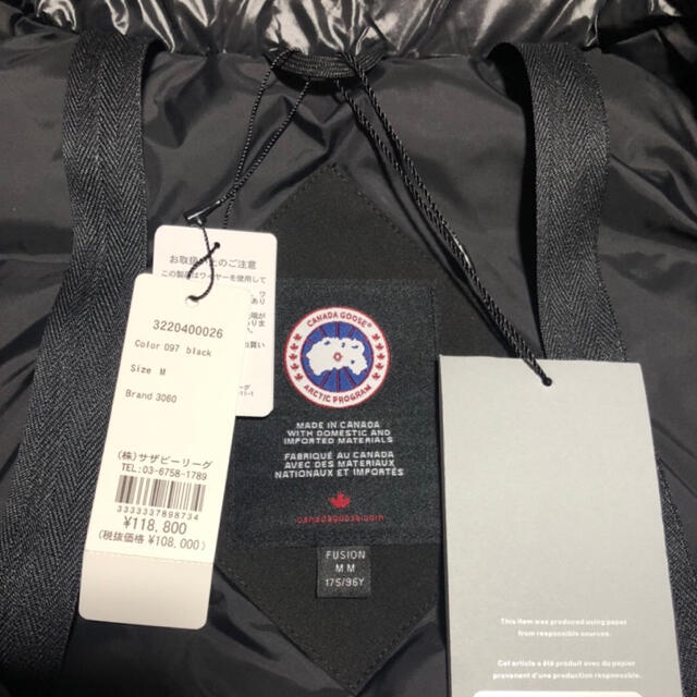 CANADA GOOSE(カナダグース)のカナダグース　サンフォード　3400M BLACK  Mサイズ メンズのジャケット/アウター(ダウンジャケット)の商品写真