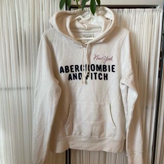 アバクロンビーアンドフィッチ(Abercrombie&Fitch)の黒猫クロ様専用美品☆アバクロ　パーカー　白×紺×ピンク　M(パーカー)