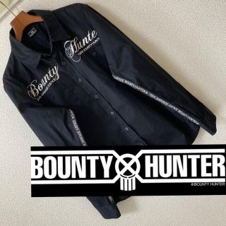 バウンティハンター(BOUNTY HUNTER)のレア◆Bounty Hunter◆デカロゴ 刺繍 ロゴテープ ワークシャツ M(シャツ)