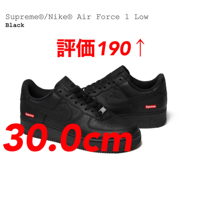 SUPREME × NIKE AIR FORCE 1  BLACK  30cm