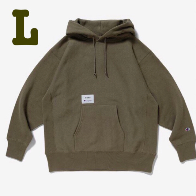 W)taps(ダブルタップス)の★ Lサイズ ★ champion x WTAPS HOODED OLIVE メンズのトップス(パーカー)の商品写真