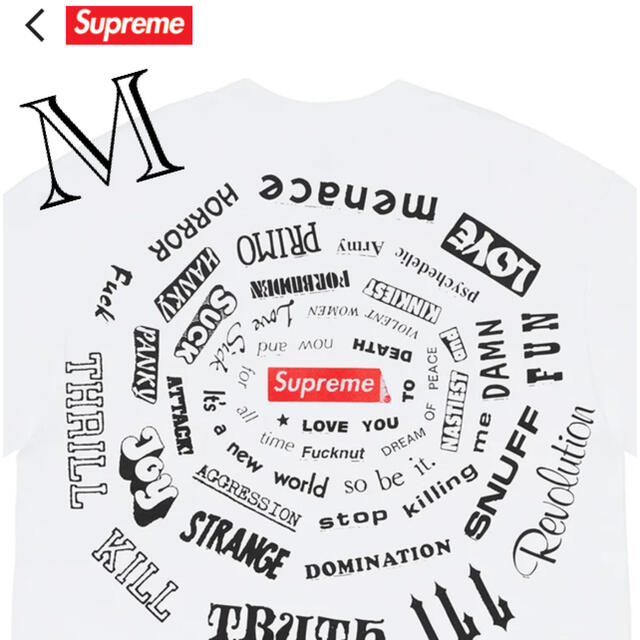 Supreme spiral tee シュプリーム スパイラル M