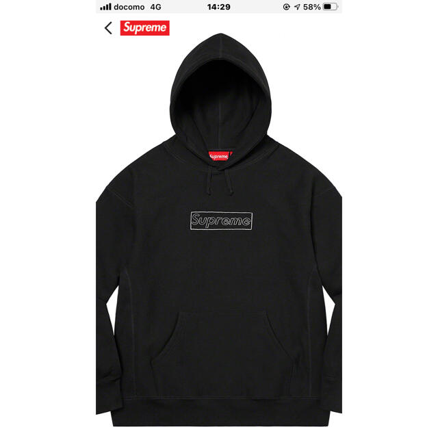 supreme kaws logo hooded sweatshirt サイズM
