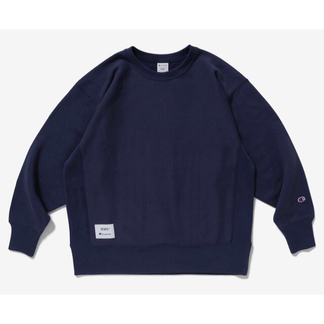 ネイビーサイズWTAPS×Champion CREW NECK REVERSE WEAVE