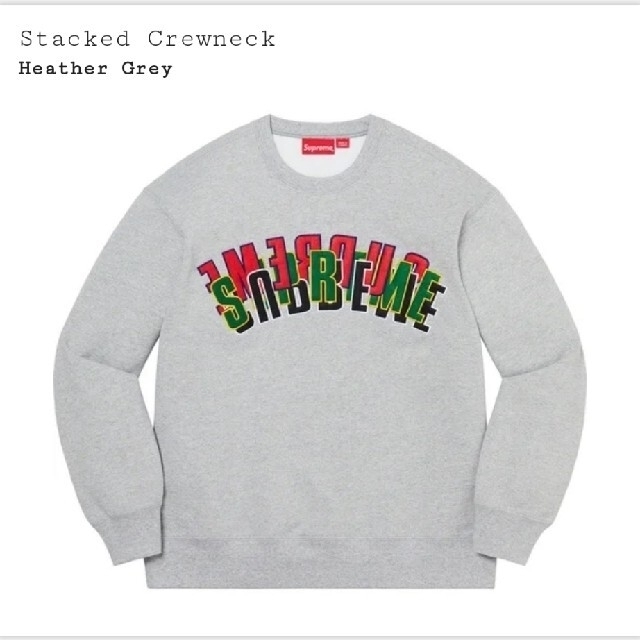 supreme stacked crewneck  シュプリーム  スウェット